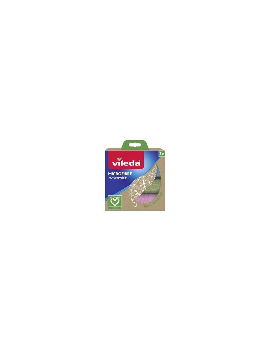 VILEDA PANNO MICROFIBRA RECYCLED 3 PEZZI