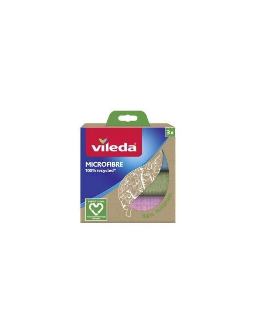 VILEDA RECYCLED MICROFIBER CLOTH 3 PIECES