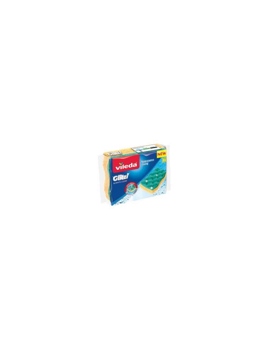VILEDA SPUGNA GLITZI ALWAYS CLEAN 2 PEZZI