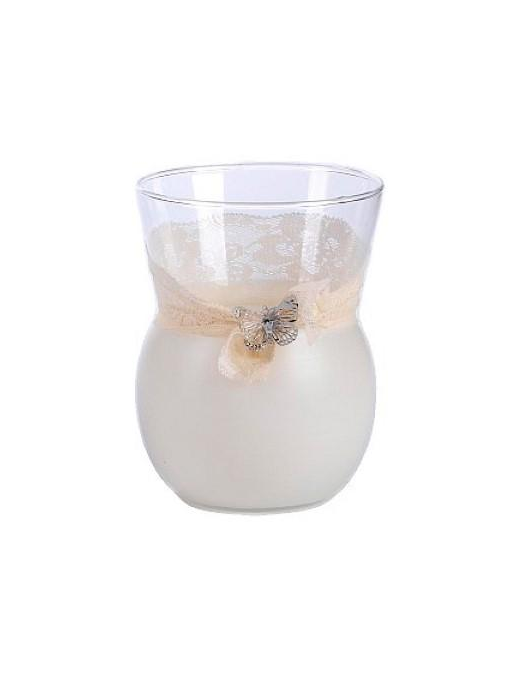 L.MACRAME CREMA VASO 18cm PAY
