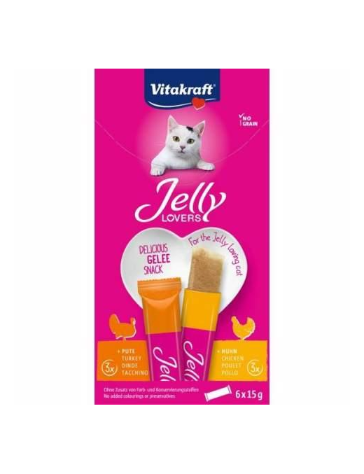 PET JELLY LINE CATS CHICKEN/TURKEY 6x15 GRAMS