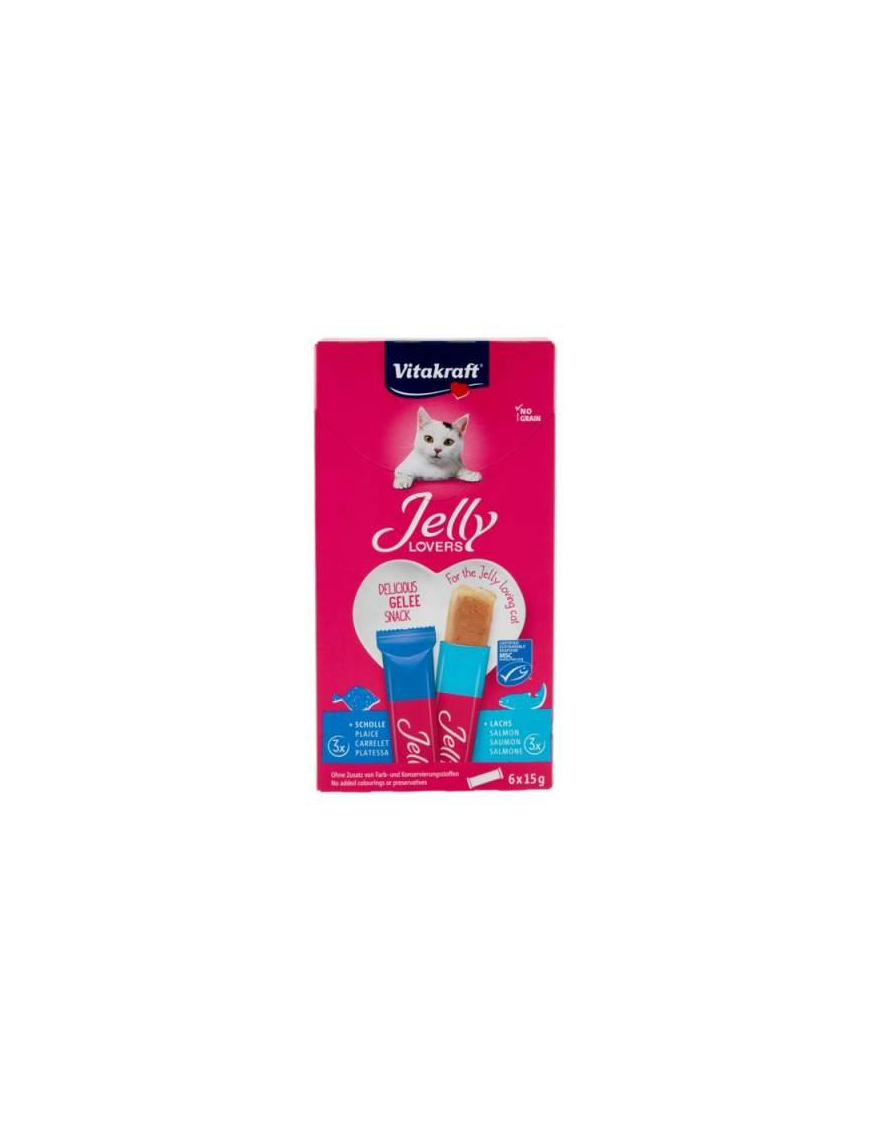 LINEA PET JELLY GATTI SALMONE 6x15 GRAMMI