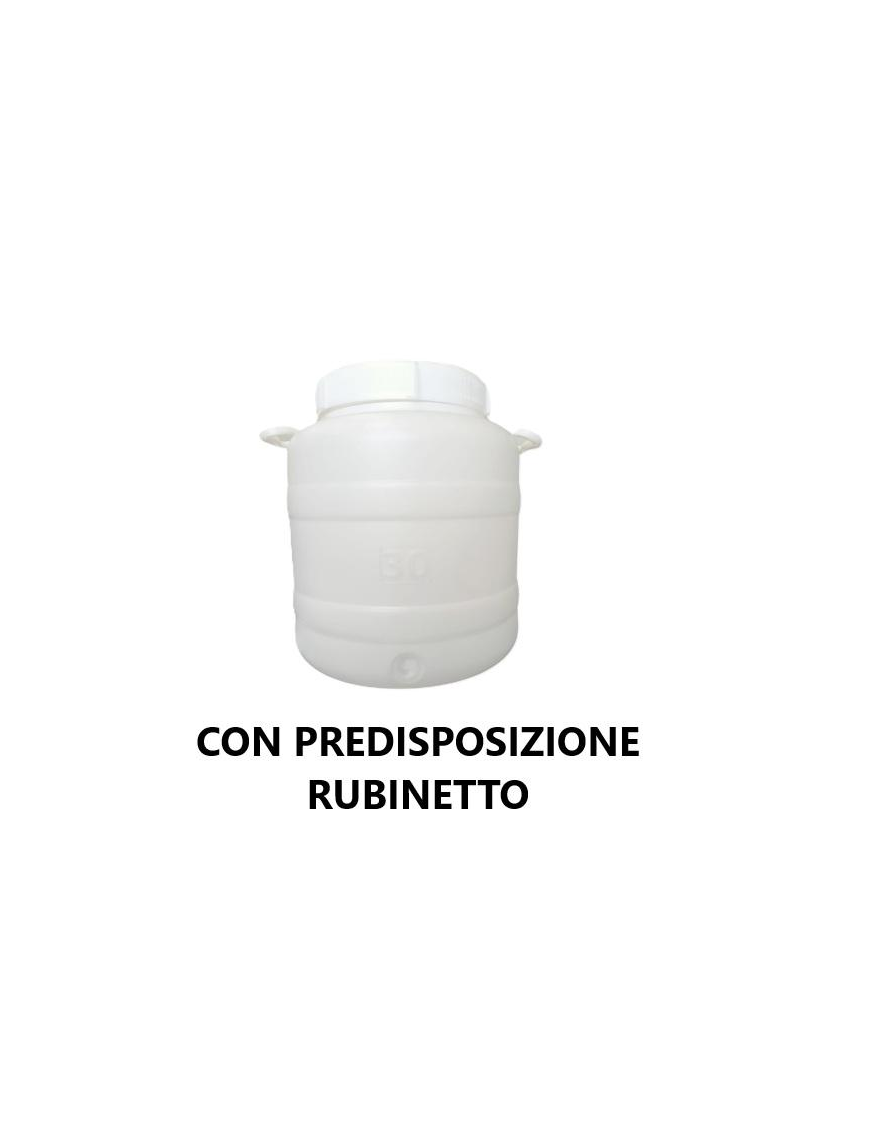 FUSTO BOCCA LARGA 30 LITRI CON PREDISPOSIZIONE RUBINETTO
