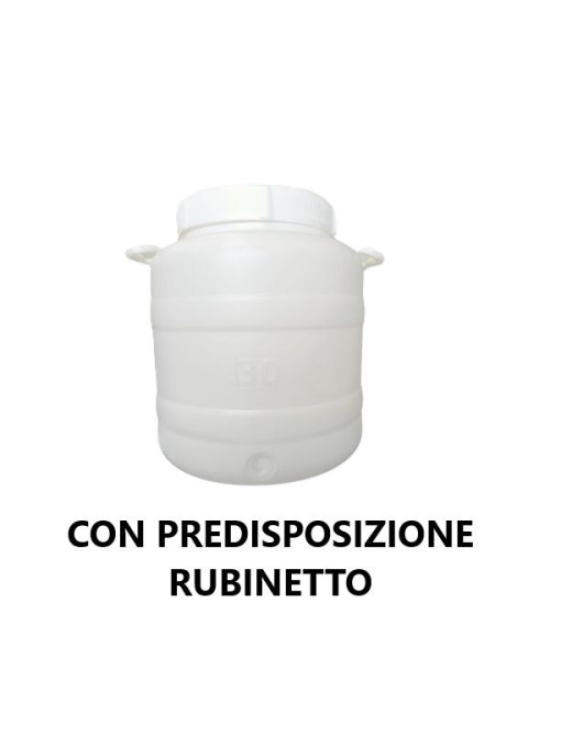 FUSTO BOCCA LARGA 30 LITRI CON PREDISPOSIZIONE RUBINETTO