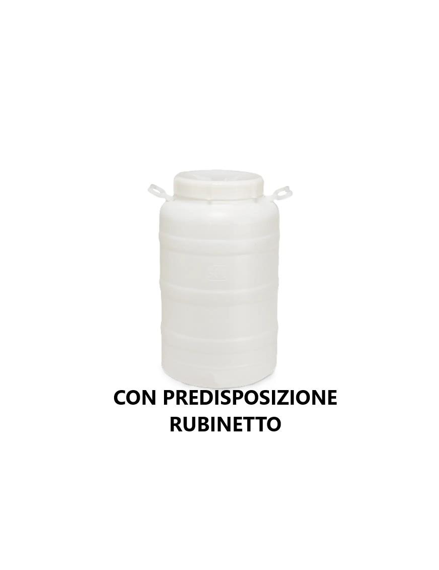 FUSTO BOCCA LARGA 50 LITRI CON PREDISPOSIZIONE RUBINETTO