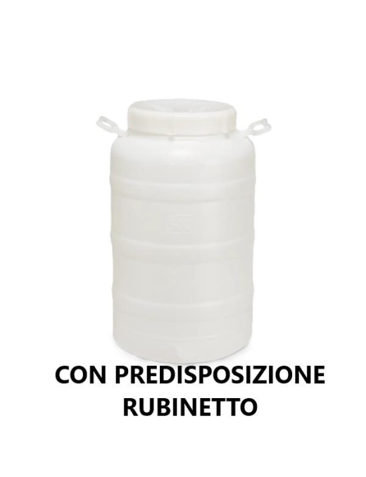 FUSTO BOCCA LARGA 50 LITRI CON PREDISPOSIZIONE RUBINETTO