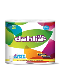 LINEA DAHLIA CARTA IGIENICA 4 PEZZI GOFFRATA 2 VELI