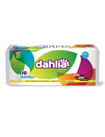 LINEA DAHLIA CARTA IGIENICA 10 PEZZI GOFFRATA 2 VELI
