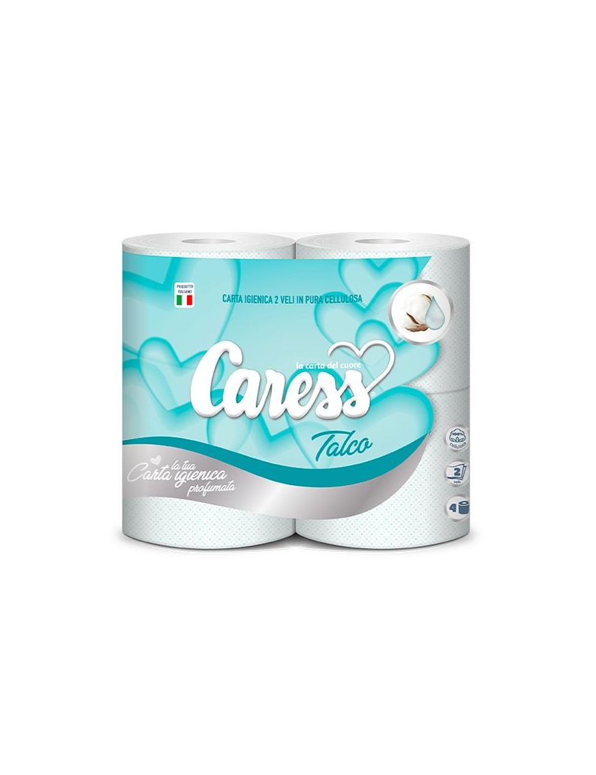LINEA CARESS CARTA IGIENICA 4 PEZZI TALCO 2 VELI