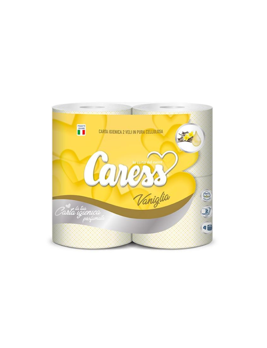 LINEA CARESS CARTA IGIENICA 4 PEZZI VANIGLIA 2 VELI