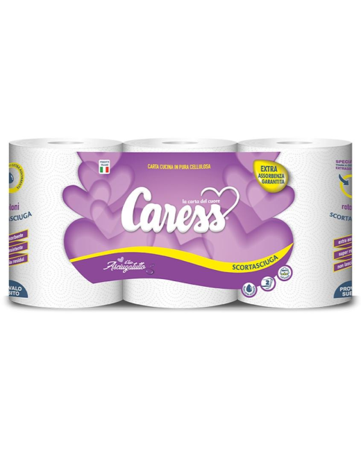 CARESS LINE DRYER ROLL 3 ROLL