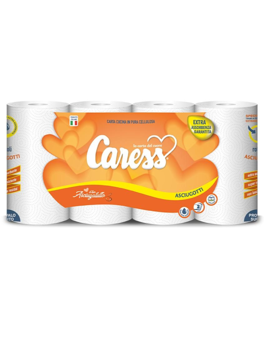 LINEA CARESS ROTOLONE ASCIUGOTTO 4 ROTOLI