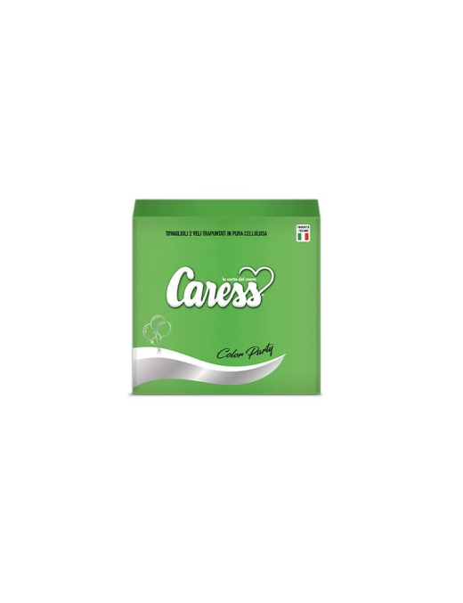 LINEA PARTY CARESS VERDE TOVAGLIOLI 33x33 CENTIMETRI 2 VELI 25 PEZZI