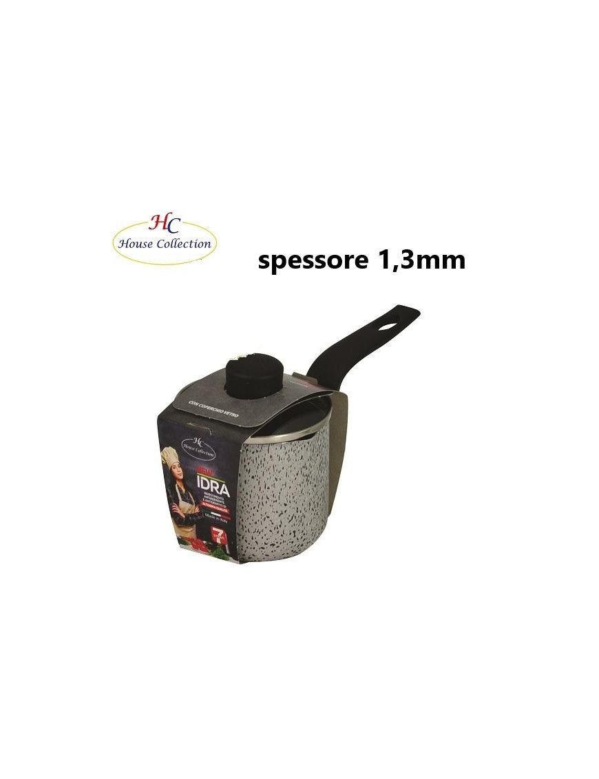 NEW IDRA LINE MILK BOILER WITH GLASS LID diameter 10cm