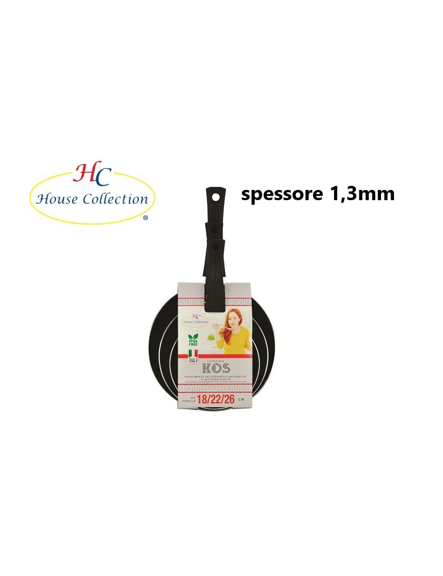 NEW KOS LINE OF PANS 3 pieces 18/22/26cm