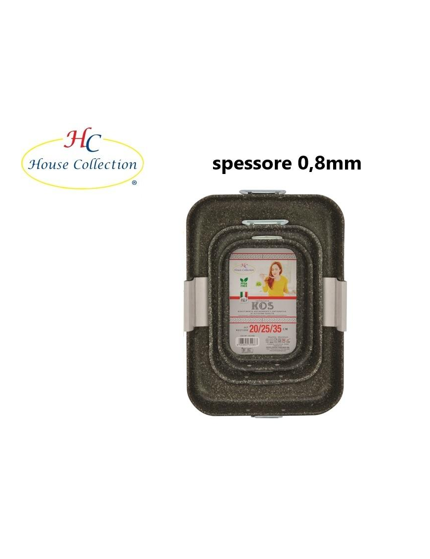 LINEA NEW KOS ROSTIERE 3pezzi 20/25/35cm