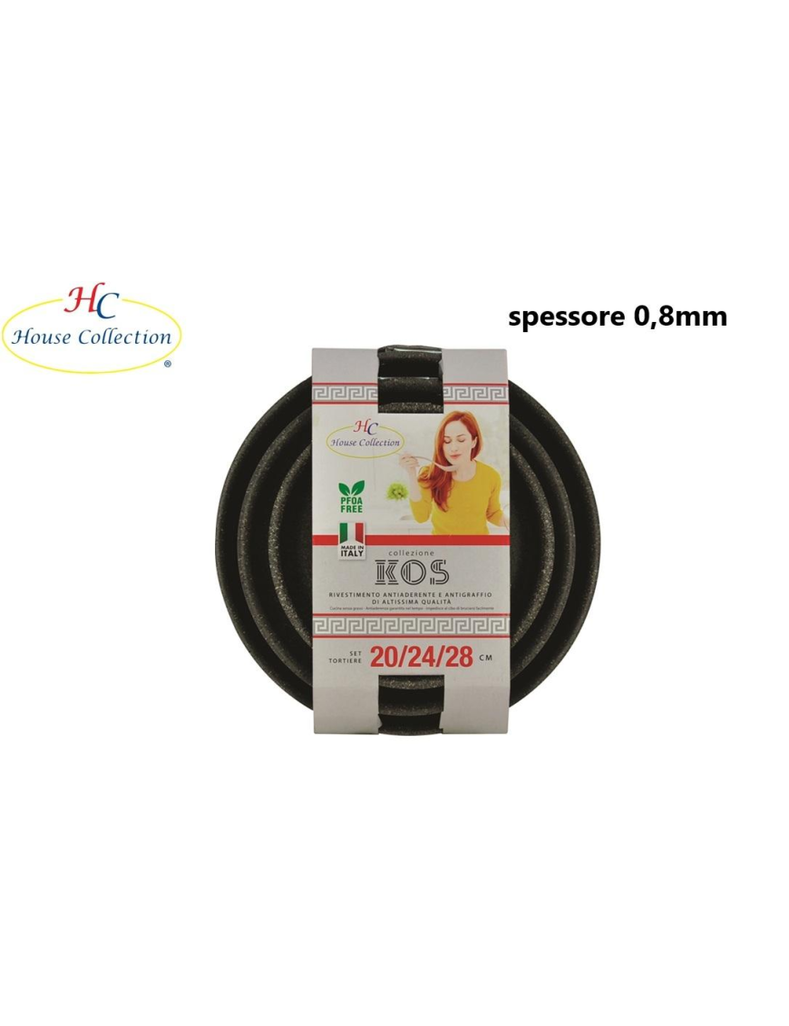 LINEA NEW KOS TORTIERE 3pezzi 20/24/28cm