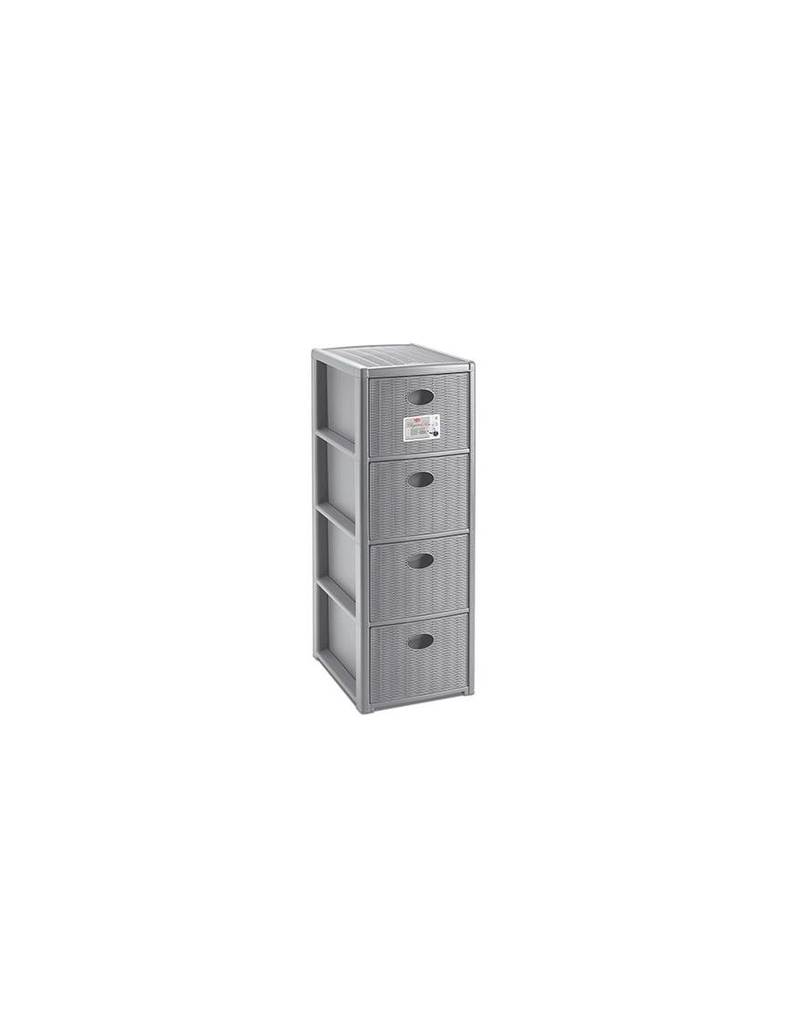 LINEA ELEGANCE CASSETTIERA SLIM 4 CASSETTI GREY