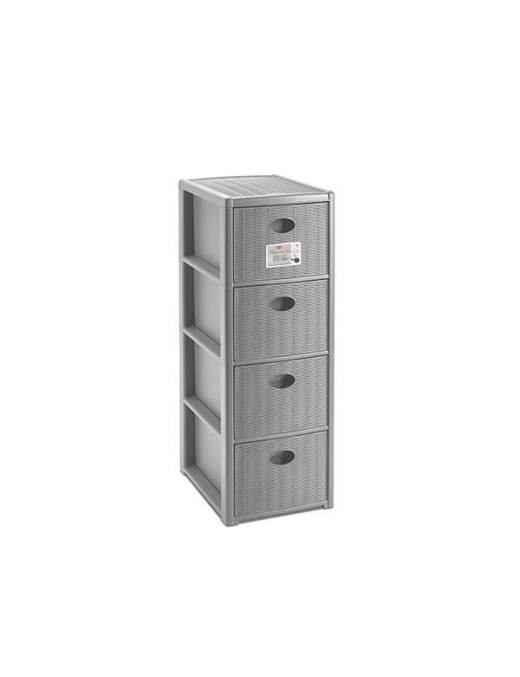 LINEA ELEGANCE CASSETTIERA SLIM 4 CASSETTI GREY