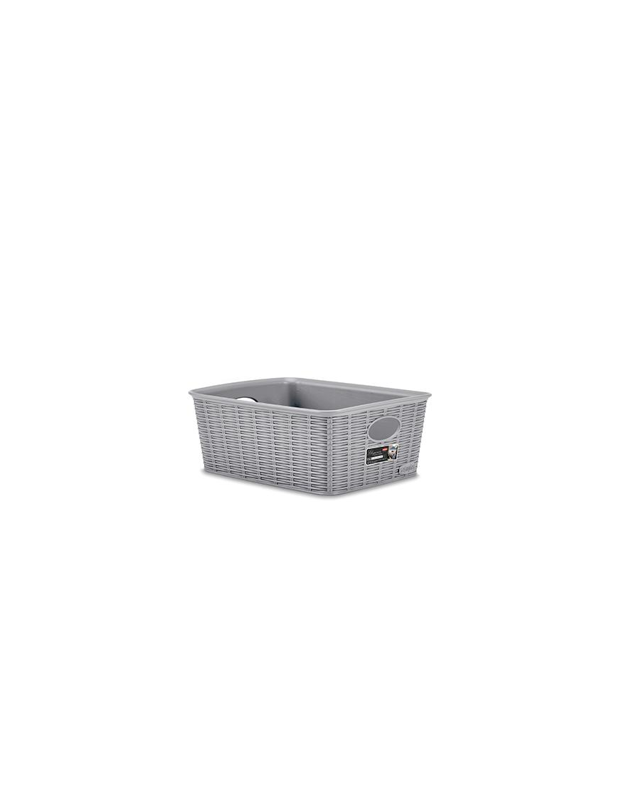 ELEGANCE LINE HIGH BASKET 25x19.5x10 GREY