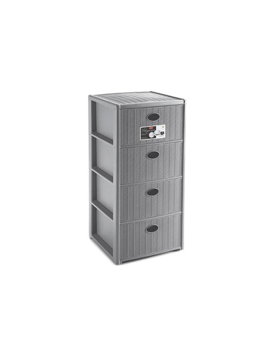 LINEA ELEGANCE CASSETTIERA 4 CASSETTI GREY