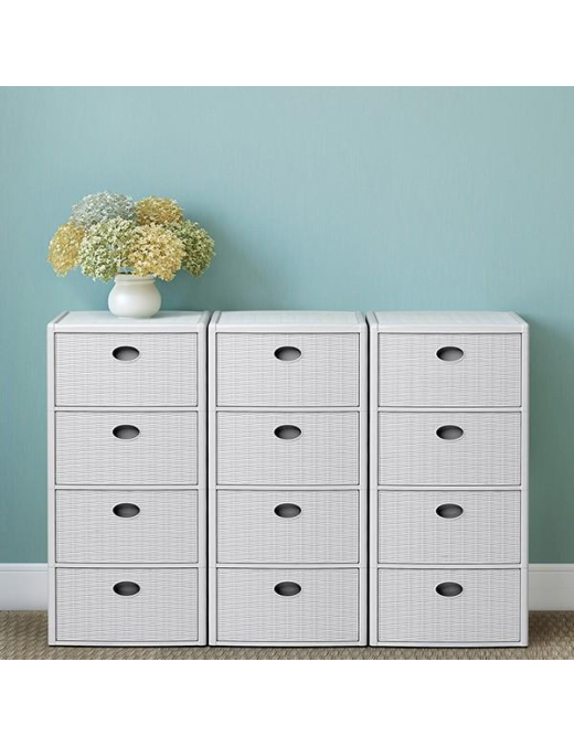 LINEA ELEGANCE CASSETTIERA 4 CASSETTI GREY
