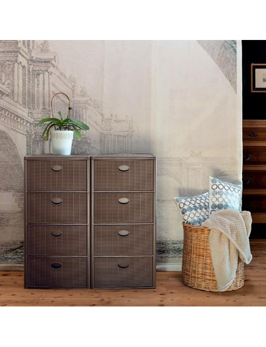 LINEA ELEGANCE CASSETTIERA 4 CASSETTI GREY