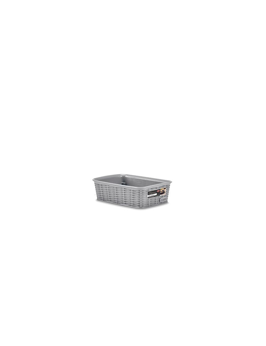 ELEGANCE LINE BASKET 20x14x6 GREY