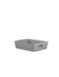 ELEGANCE LINE BASKET 25x19.5x6 GREY