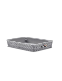 ELEGANCE LINE BASKET 35.5x26x6 GREY