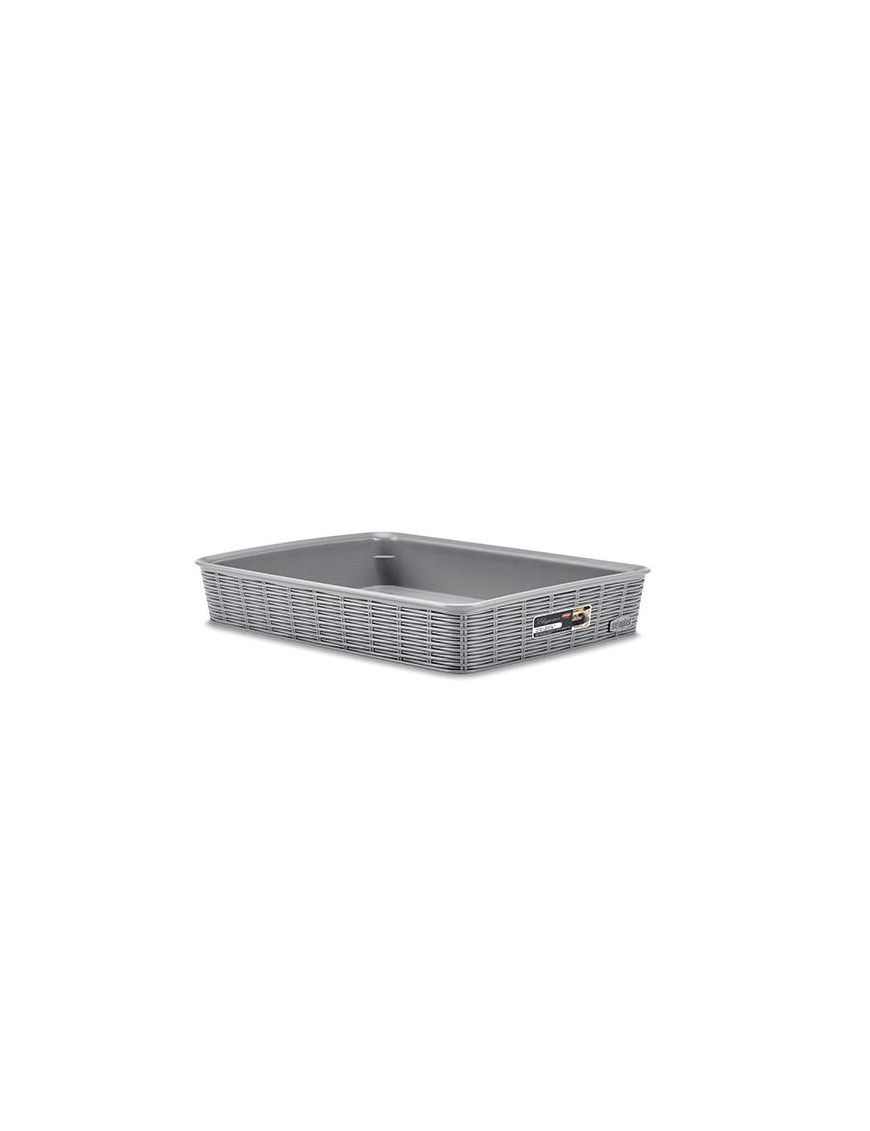 LINEA ELEGANCE CESTO 35,5x26x6 GREY