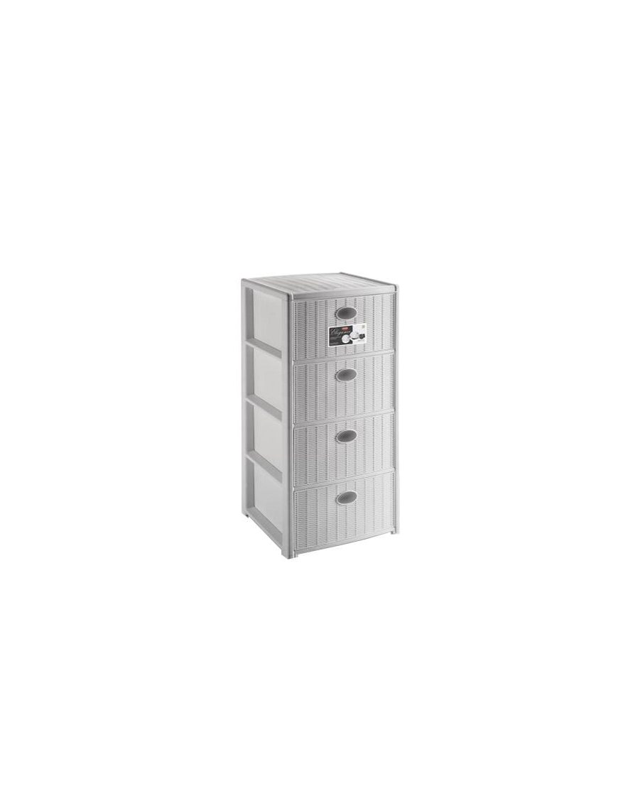 ELEGANCE LINE CHEST OF 4 DRAWERS WHITE