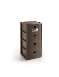 LINEA ELEGANCE CASSETTIERA 4 CASSETTI TORTORA