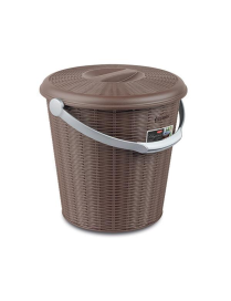 LINEA ELEGANCE PATTUMIERA CON COPERCHIO 10lt TORTORA