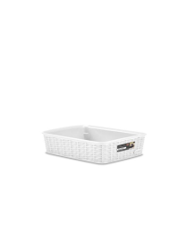 ELEGANCE LINE BASKET 25x19.5x6 WHITE