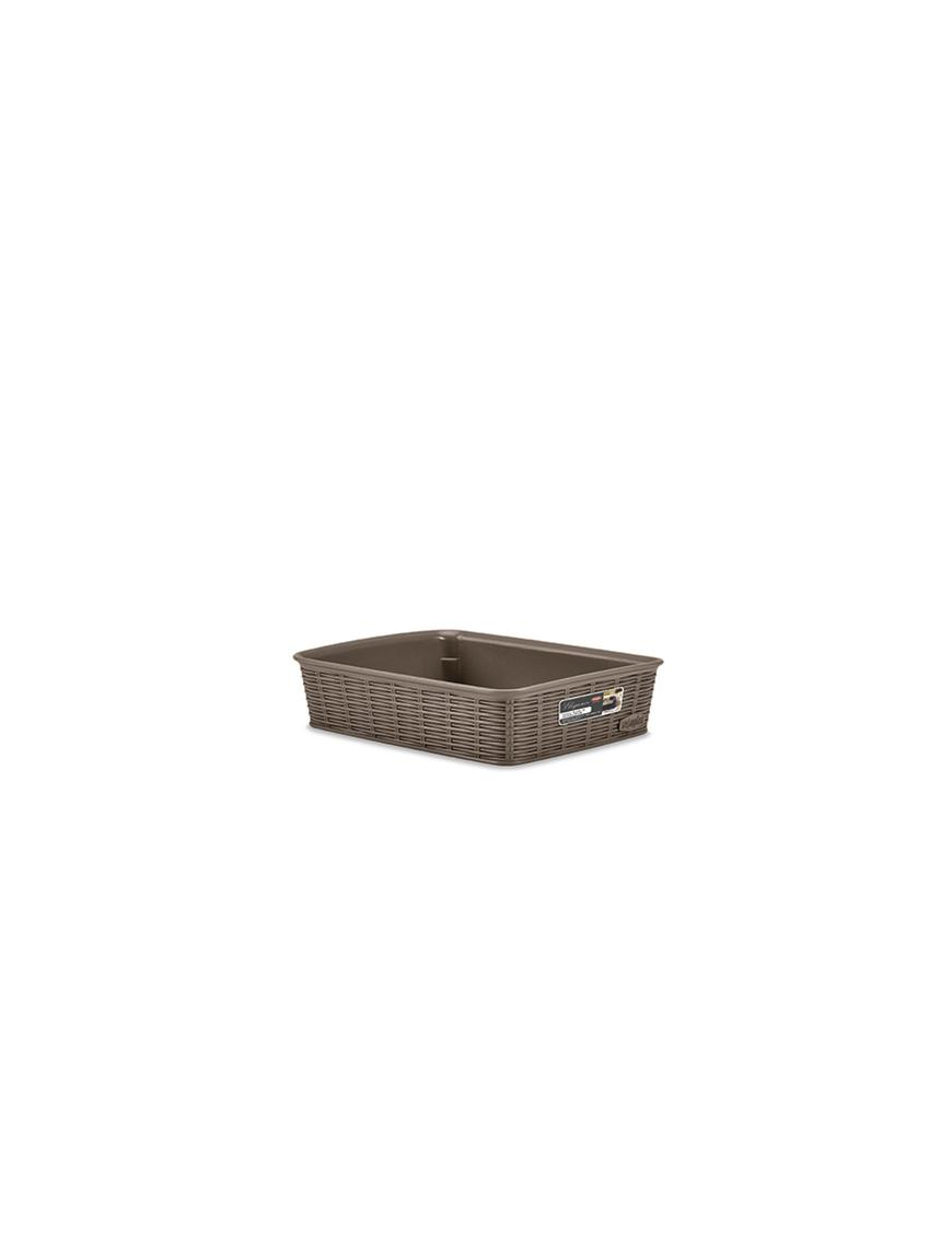 ELEGANCE LINE BASKET 25x19.5x6 TAUPE