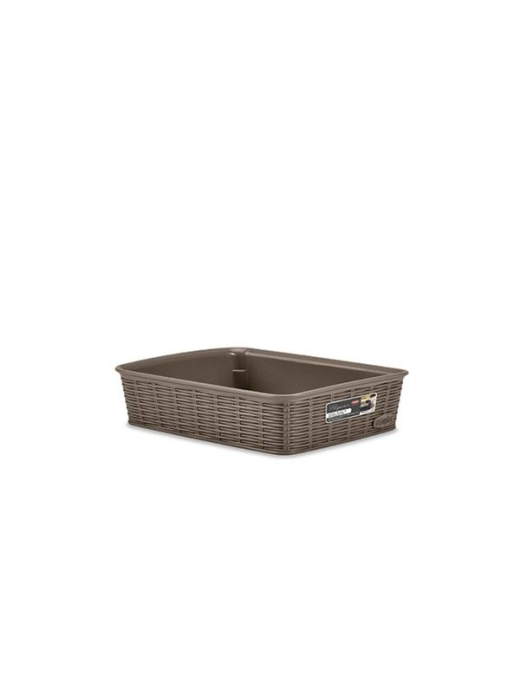 ELEGANCE LINE BASKET 25x19.5x6 TAUPE