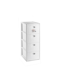 LINEA ELEGANCE CASSETTIERA SLIM 4 CASSETTI BIANCO