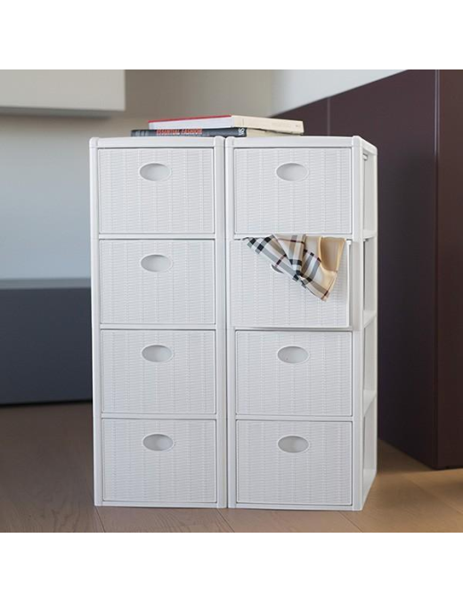 LINEA ELEGANCE CASSETTIERA SLIM 4 CASSETTI BIANCO