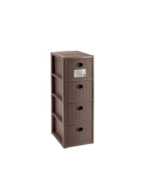 LINEA ELEGANCE CASSETTIERA SLIM 4 CASSETTI TORTORA