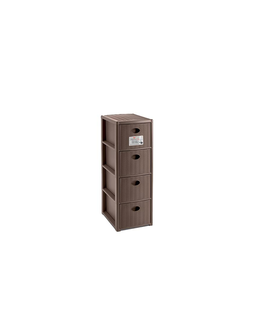 ELEGANCE LINE SLIM CHEST OF 4 DRAWERS TAUPE