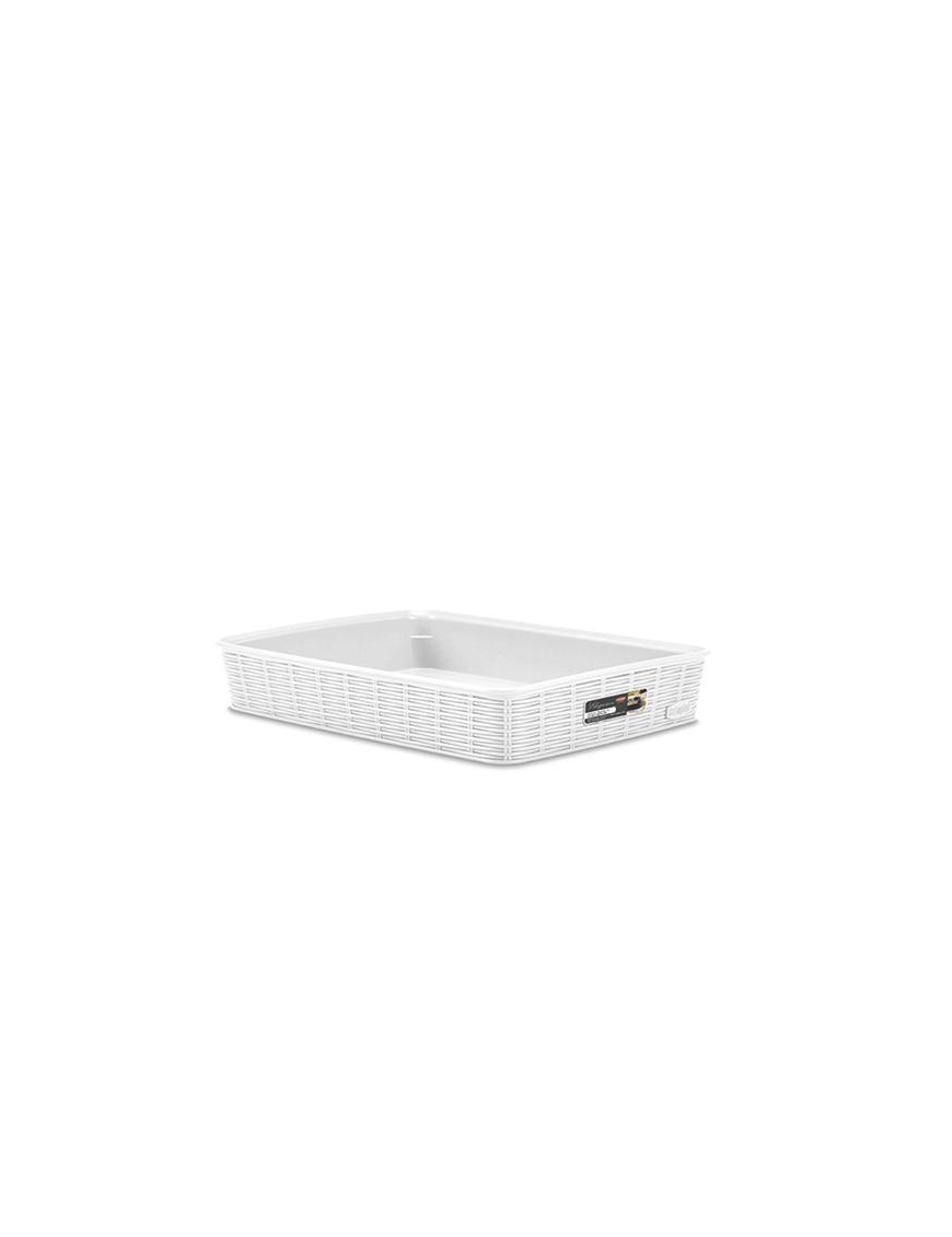 LINEA ELEGANCE CESTO 35,5x26x6 BIANCO