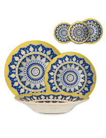 SERVIZIO  TAVOLA 18pezzi MEDINA GIALLO