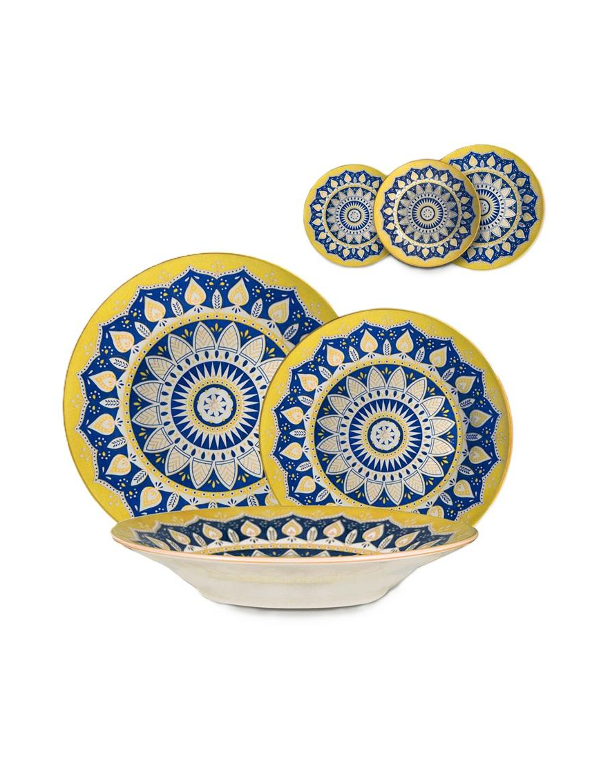 TABLE SERVICE 18 pieces MEDINA YELLOW