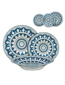 SERVIZIO  TAVOLA 18pezzi MEDINA AZZURRO