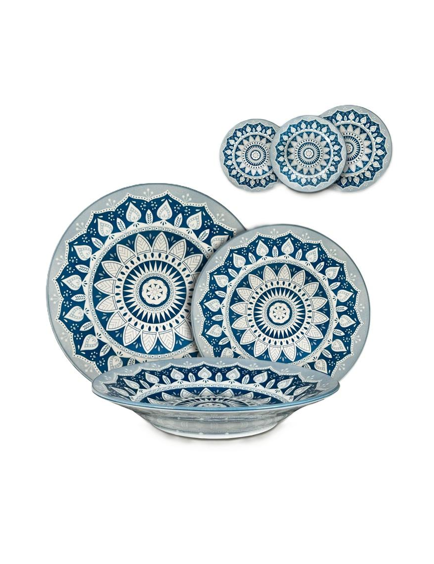 TABLE SERVICE 18 pieces MEDINA BLUE