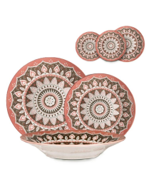 TABLE SERVICE 18 pieces MEDINA RED
