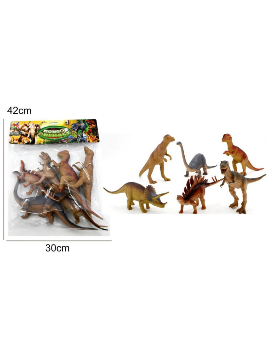 ANIMALI DINOSAURI 6 PEZZI