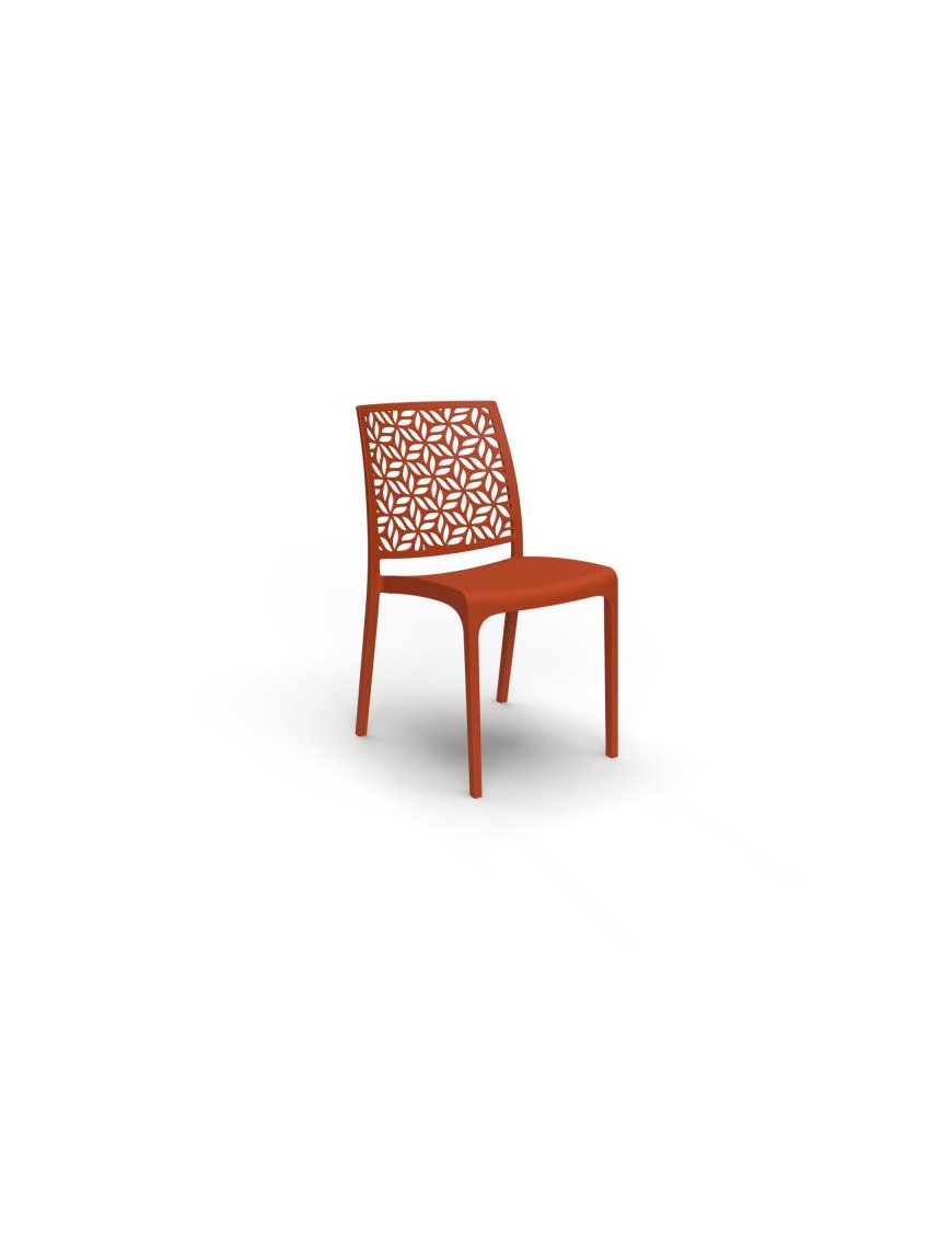 NINFA SEDIA  SENZA BRACCIOLI ROSSO MATTONE  54x46x81cm