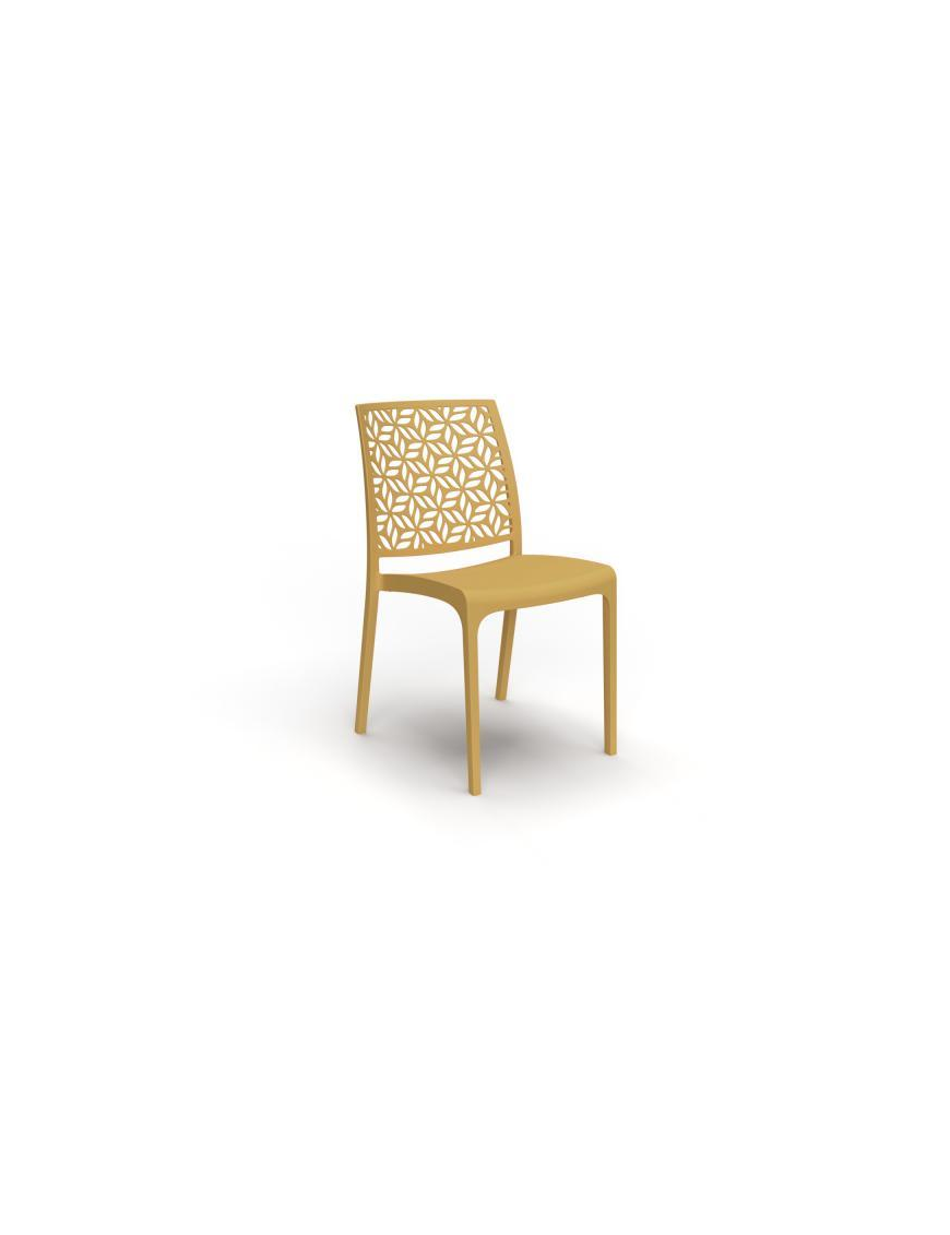 NINFA CHAIR WITHOUT ARMRESTS MUSTARD 54x46x81cm